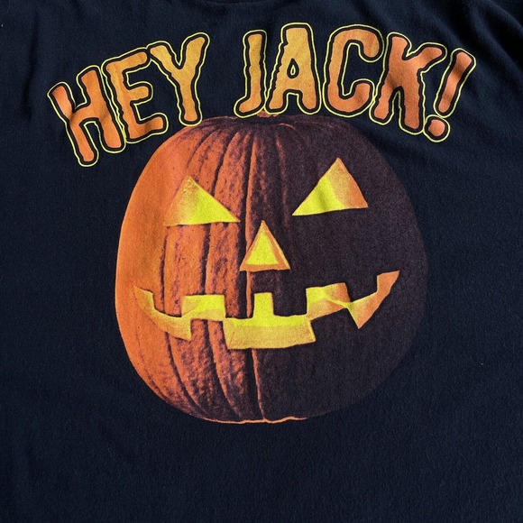 Halloween Shirt Adult Extra Large XL Black Short Sleeve Pumpkin Jack-o-lantern - Picture 3 of 7